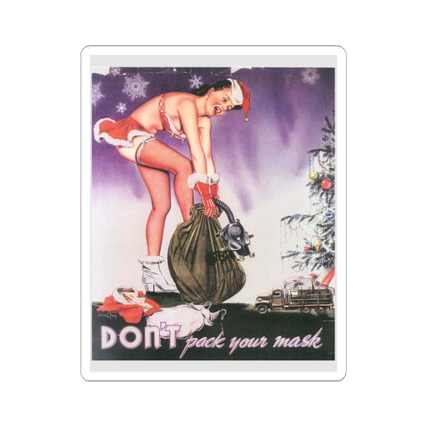 Vintage Kiss-Cut Sticker - 'Don't Pack Your Mask'